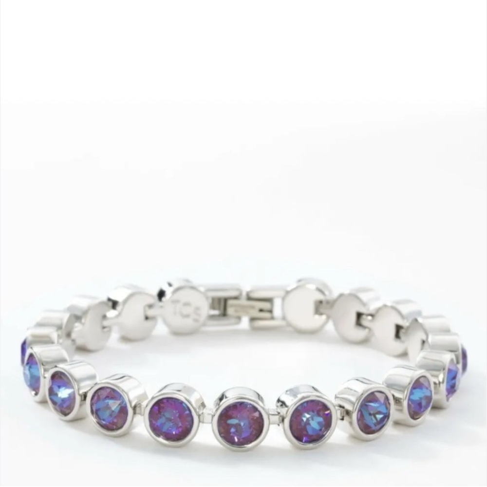 Touchstone Crystal burgundy delite ice bracelet.